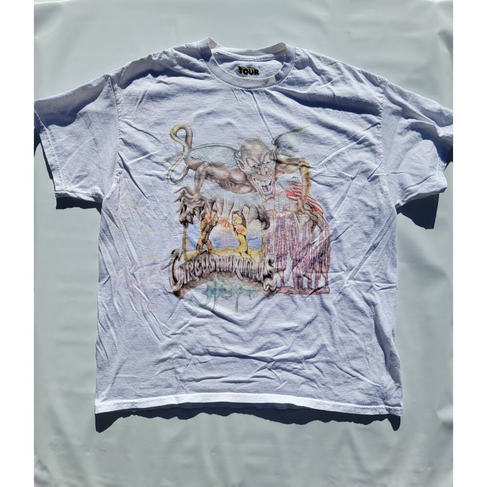 Travis Scott Utopia Circus Maximus 2023 Tour III Tee White Size XL